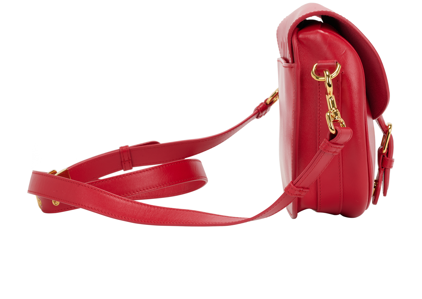 Medium Bobby Bag, &pound;1,400, Handbags, Red, Leather, Side view